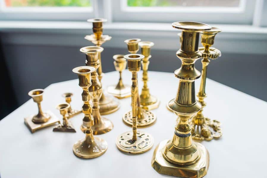 Brass Candlesticks For Hire - Encore Events Hire & Style