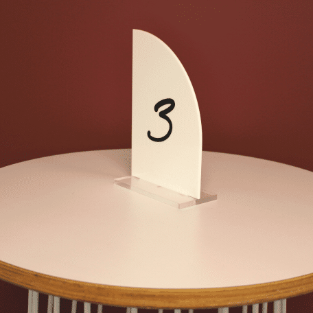 Acrylic White Table Number